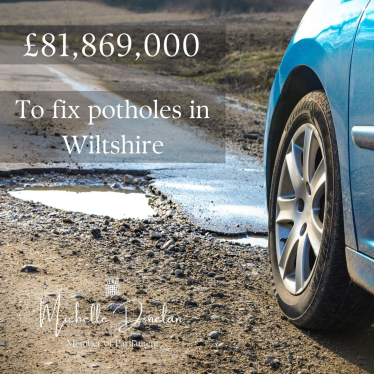 £81 million to fix roads in Wiltshire 